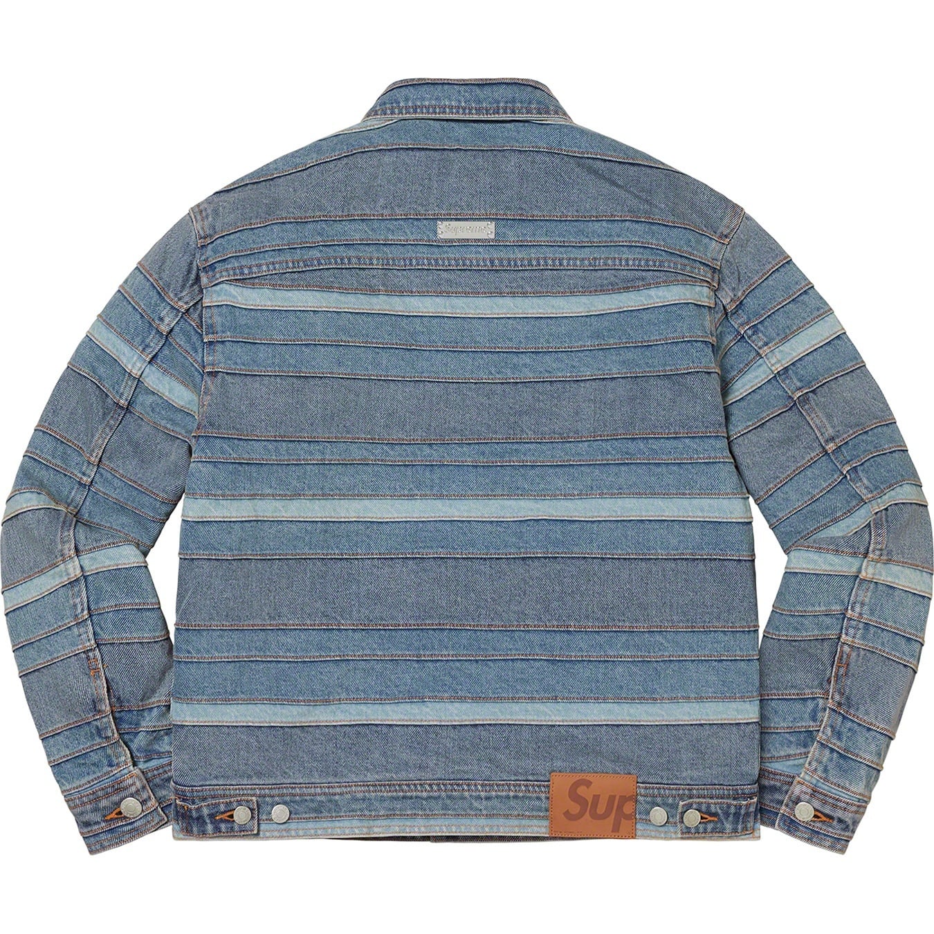 Layered Denim Trucker Jacket view 9